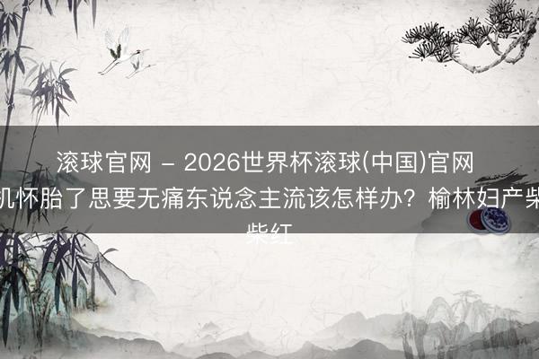 滚球官网 - 2026世界杯滚球(中国)官网 随机怀胎了思要无痛东说念主流该怎样办?榆林妇产柴红