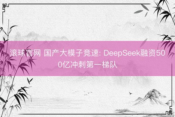 滚球官网 国产大模子竞速: DeepSeek融资500亿冲刺第一梯队