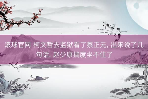 滚球官网 柯文哲去监狱看了蔡正元， 出来说了几句话， 赵少康揣度坐不住了