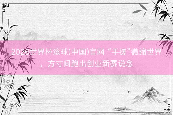 2026世界杯滚球(中国)官网 “手搓”微缩世界，方寸间跑出创业新赛说念